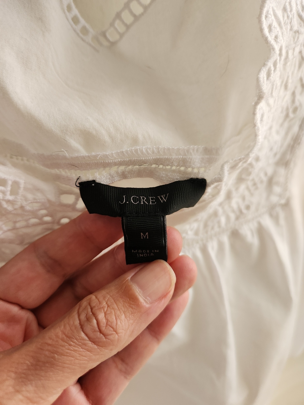 J. Crew White Eyelet Lace Sleeveless Blouse - Picture 2 of 3